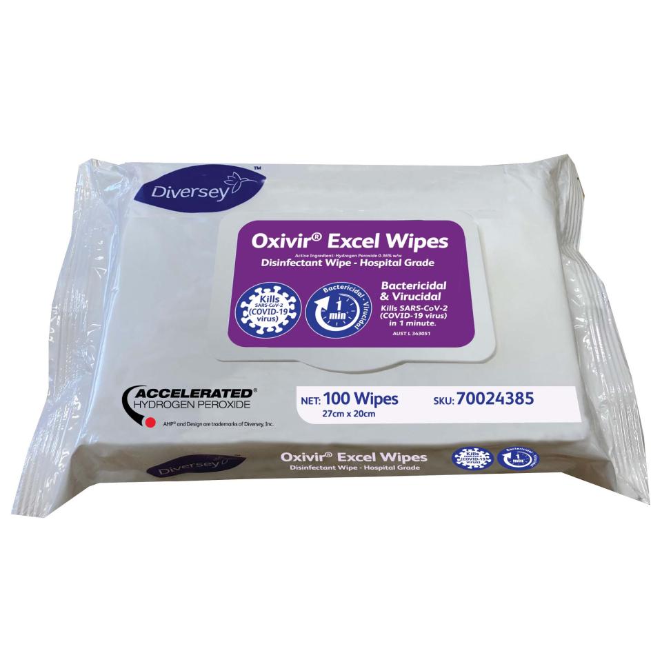 Diversey Oxivir Excel Disinfectant Wipes Pack 100 Winc