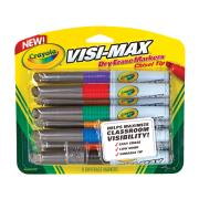 Crayola Visi-Max Dry Erase Chisel Tip Coloured Markers Assorted Pack 8