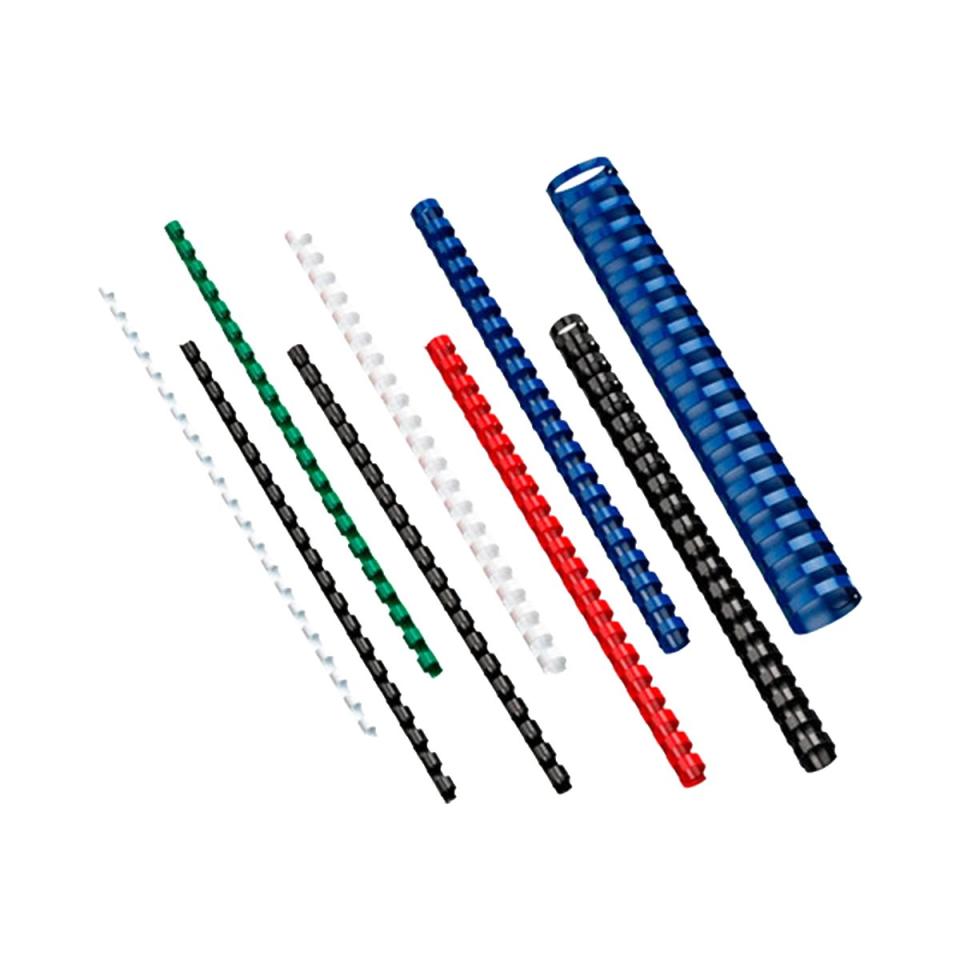 GBC 21 Loop A4 Plastic Binding Combs - 12 mm - Black - 100-Pack
