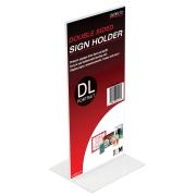 Deflecto Sign/menu Holder Double Sided DL Clear