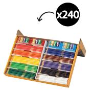 Crayola Triangular Coloured Pencils 12 Sharpener Box 240