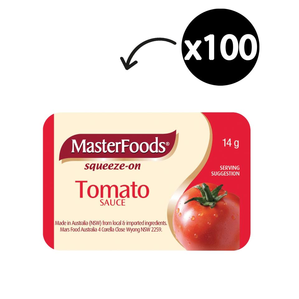 Masterfoods Tomato Sauce Portion Control 14g Carton 100