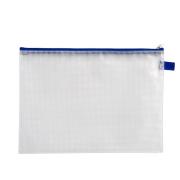 Winc Handy Pouch Plastic Pencil Case Mesh Zip A4 345 x 240mm Clear Winc