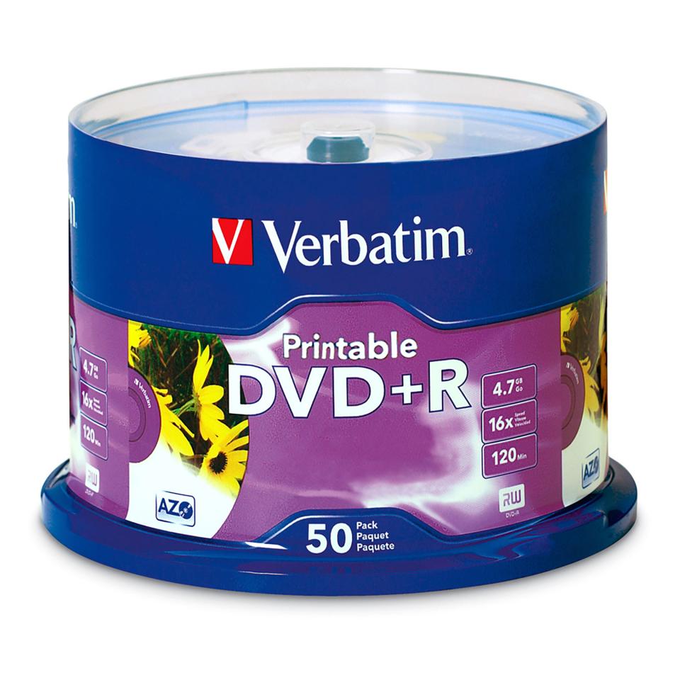Verbatim Printable DVD+R 4.7 GB / 16x / 120 Min 50Pack Spindle Winc