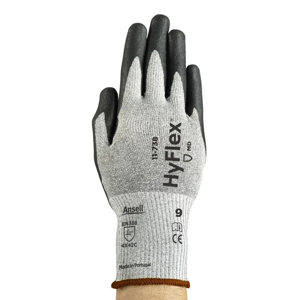 Ansell Hyflex 11-738 Level C Cut Resistant Glove Grey Pair