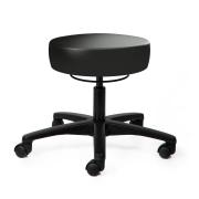 Chair Solutions Alpha Task Stool Sit & Lock Castors in Wortley Encore Black Vinyl