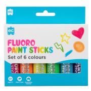 Educational Colours Paint Sticks Fluoro Set Of 6