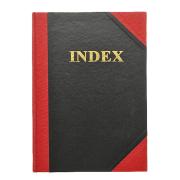 Cumberland Notebook A4 Hardcover Indexed Ruled 200 Page Red & Black