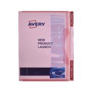 Avery Red Transparent Plastic Project File - Holds 20 Sheets