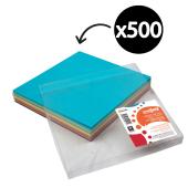Teter Mek Kinder Craft Paper Squares 254 x 254mm Matt Assorted Colours Pack 360