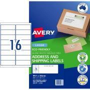 Avery L7162 FSC Eco Friendly Address Shipping 16up 99.1 x 34mm Pack 40