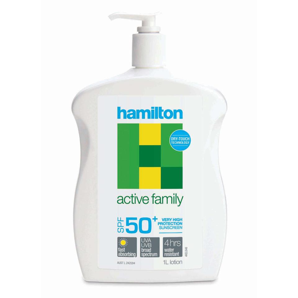 Hamilton Active Family Lotion Sunscreen SPF50+ 1L Each | Winc