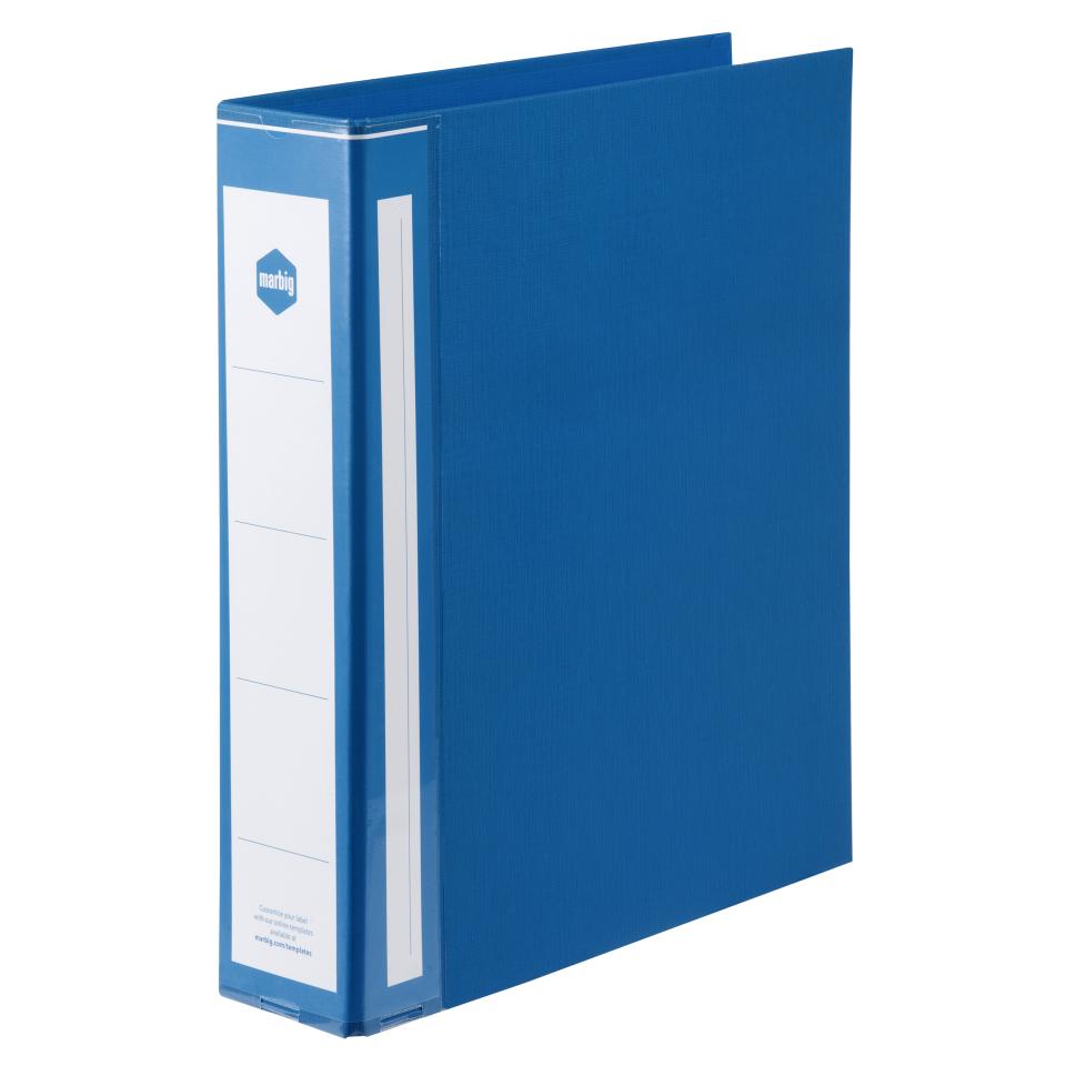 Marbig Enviro Wide Capacity Deluxe Binder A4 3 D Ring 50mm Blue