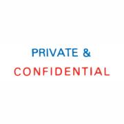 X-Stamper Date 'Private & Confidential' Self-Inking Stamp With Red & Blue Ink