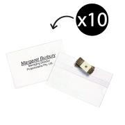 Rexel Magnetic Name Badge Holder Clear Pack 10