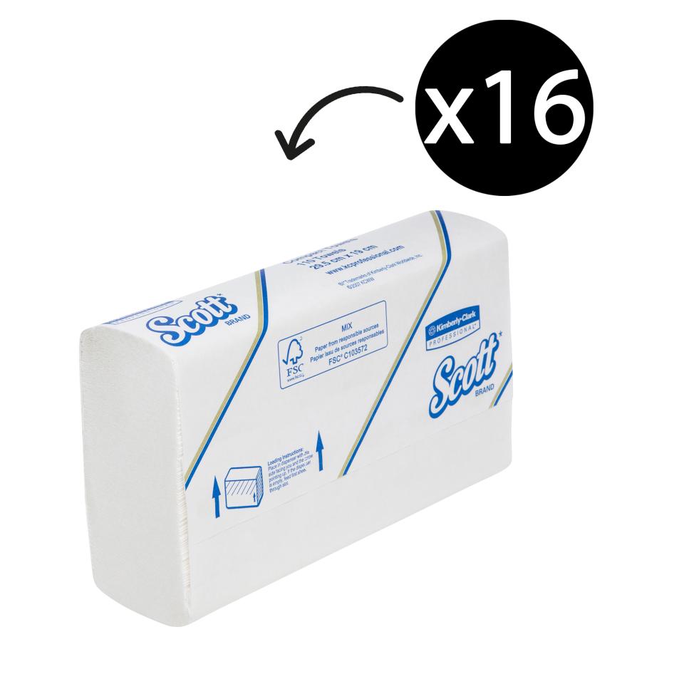 Scott 5855 Compact Hand Towels 110 Sheets Carton 16