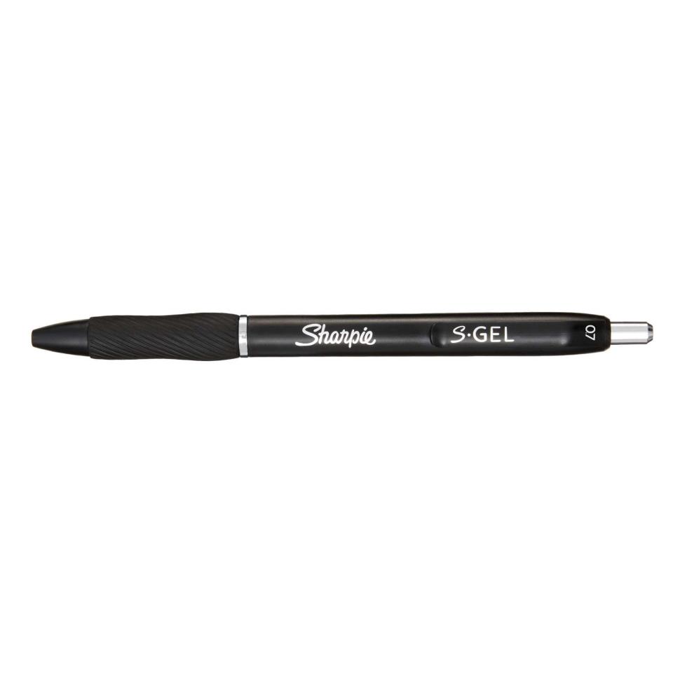 Sharpie S-Gel Retractable Pen 0.7mm Contoured Rubber Grip Black