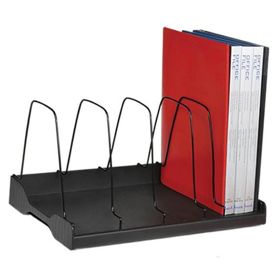 Arnos Eco-Tidy Adjustable 5 Compartments Book Rack Black