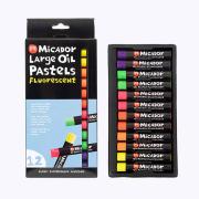 Micador Large Fluorescent Oil Pastels Pack 12