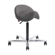 Dal Liike Move 4D Saddle Chair 5 Fin Polished Base Tall Gaslift Black Fabric