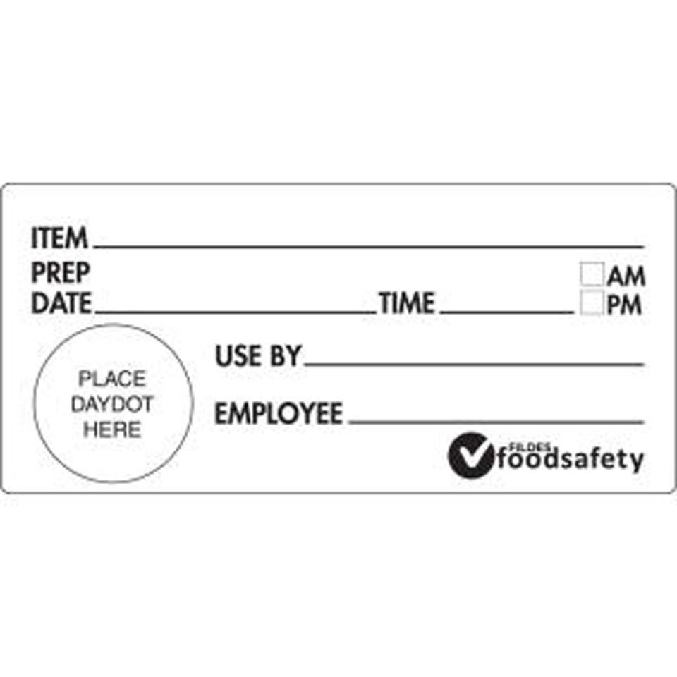 FFSA Removable Shelf Life Label 102 x 47mm Roll of 500