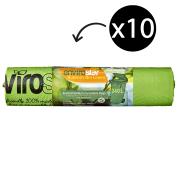 Envirostar 240 Litre Green Compostable Bin Liner 23um Printed Roll 12 Carton 10