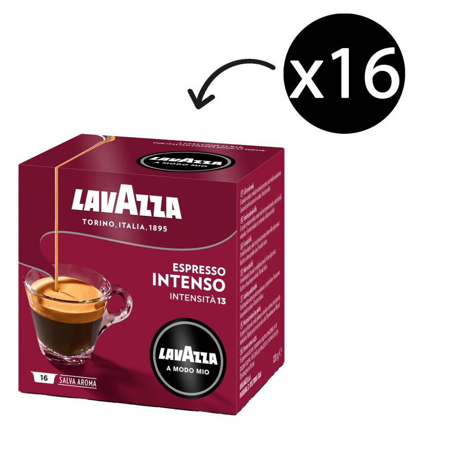 Lavazza A Modo Mio Intenso Coffee Capsules 7.5g Box 16