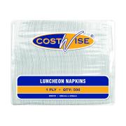 Costwise 1 Ply Plain White Napkins Pack of 500