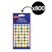 Avery Merit and Reward Stickers Mini Brights 14 mm diameter Pack 800