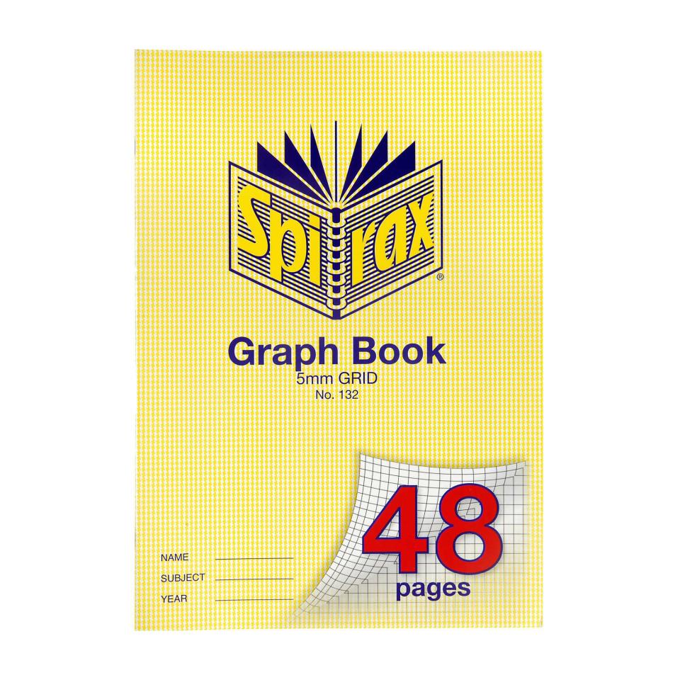 Spirax 132 Graph Book A4 5mm Grid 70gsm 48 Pages Image