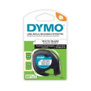 Dymo Letratag Label Printer Plastic Tape 12mm x 4m White