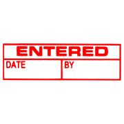 X-Stamper Date 'Entered' Self-Inking Stamp With Red Ink
