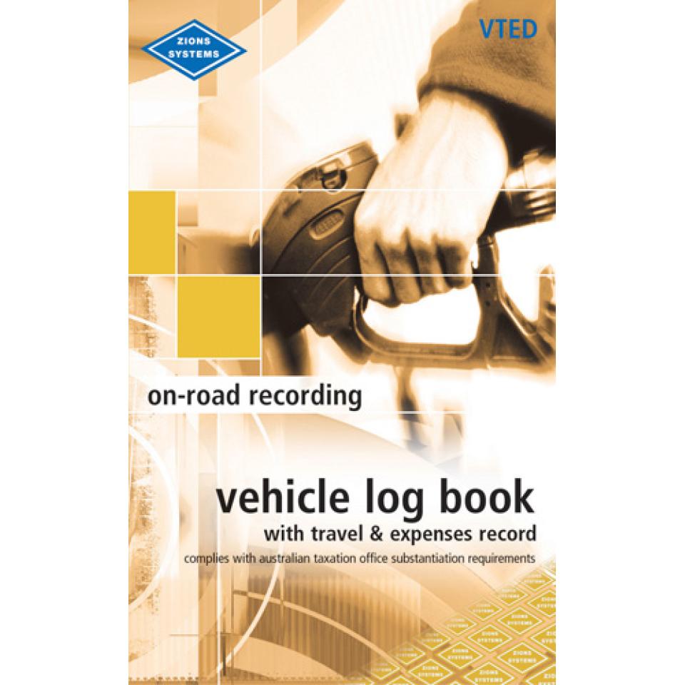 Zions Vted Vehicle Log Book/Travel/Expense Pocket