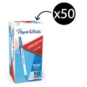 Paper Mate Kilometrico Capped Ballpoint Pen 1.0mm Nib Blue Box 50