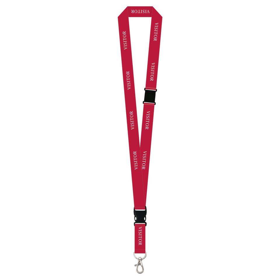 Corporate Express Pre-printed Visitor Lanyards Red Pack 5 | Winc