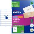 Thumbnail image of Avery Premium White Inkjet Laser Address Labels with AveryEco 16UP 20 Sheets 99.1 x 34mm L7162