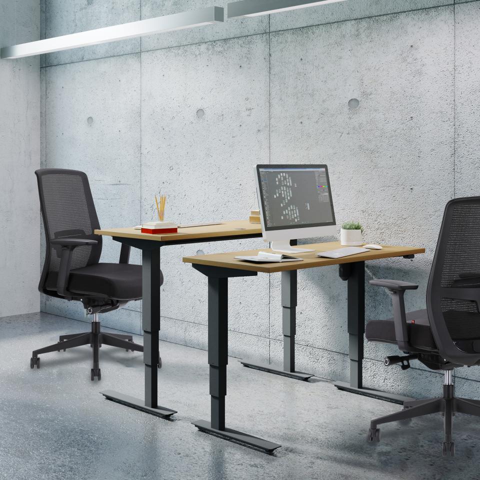 Conset 50137 Electric Sit/Stand Desk Melamine Top 1500 X 800mm 1 Cable