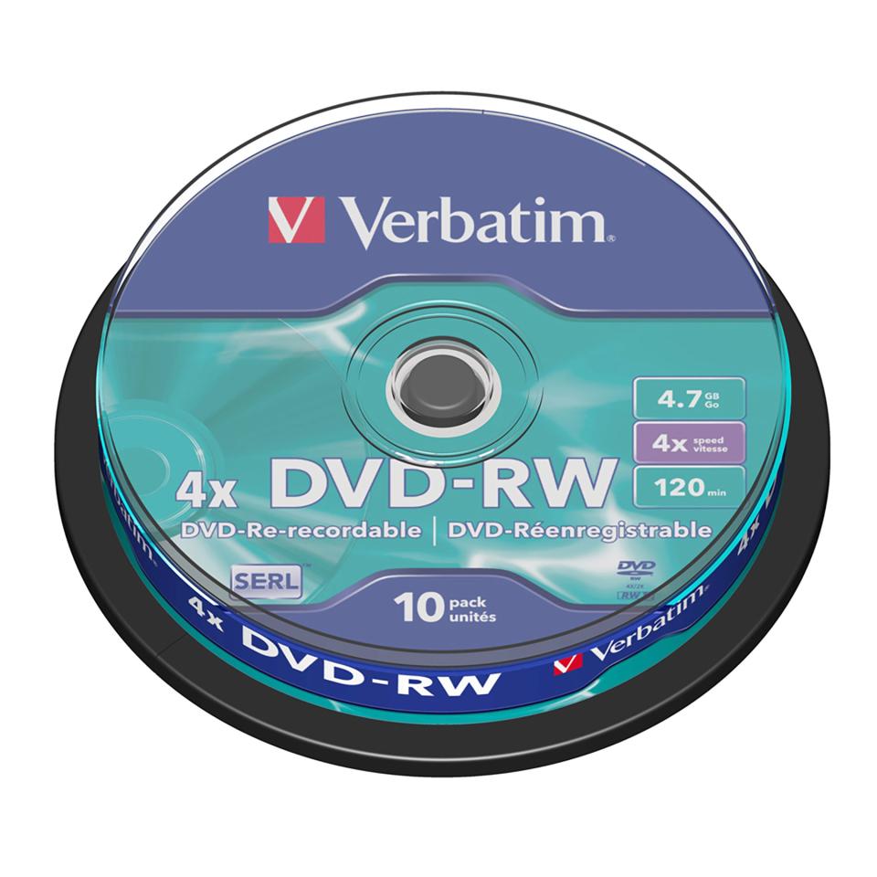Verbatim DVD-RW 4.7 GB / 4x / 120 Min - 10-Pack Spindle