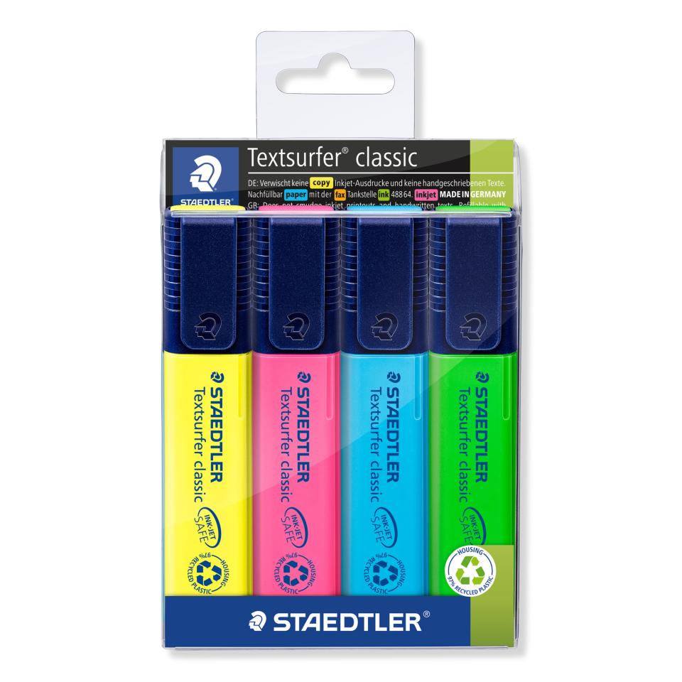 Staedtler Textsurfer Classic Highlighters Wallet Of 4 Assorted Image
