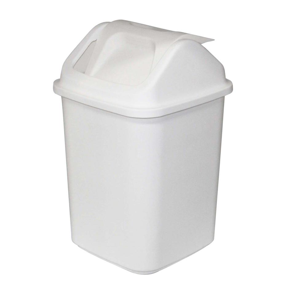 Compass Rectangular Push Bin White 20L Each | Winc