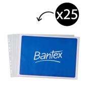 Bantex Sheet Protector A3 Landscape Tough 120 Micron Embossed Clear Pack 25