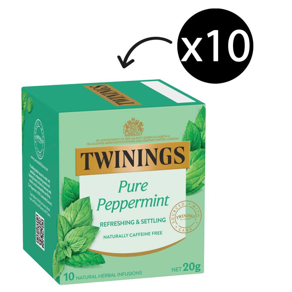 Twinings Herbal Infusions Pure Peppermint Tea Bags Pack 10 Winc 3616