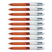 BIC Grip Retractable Ballpoint Pen Fine 0.7mm 4 Colour Box 10