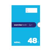 Winc Exercise Book A4 11mm Ruled 56gsm Red Margin 48 Pages