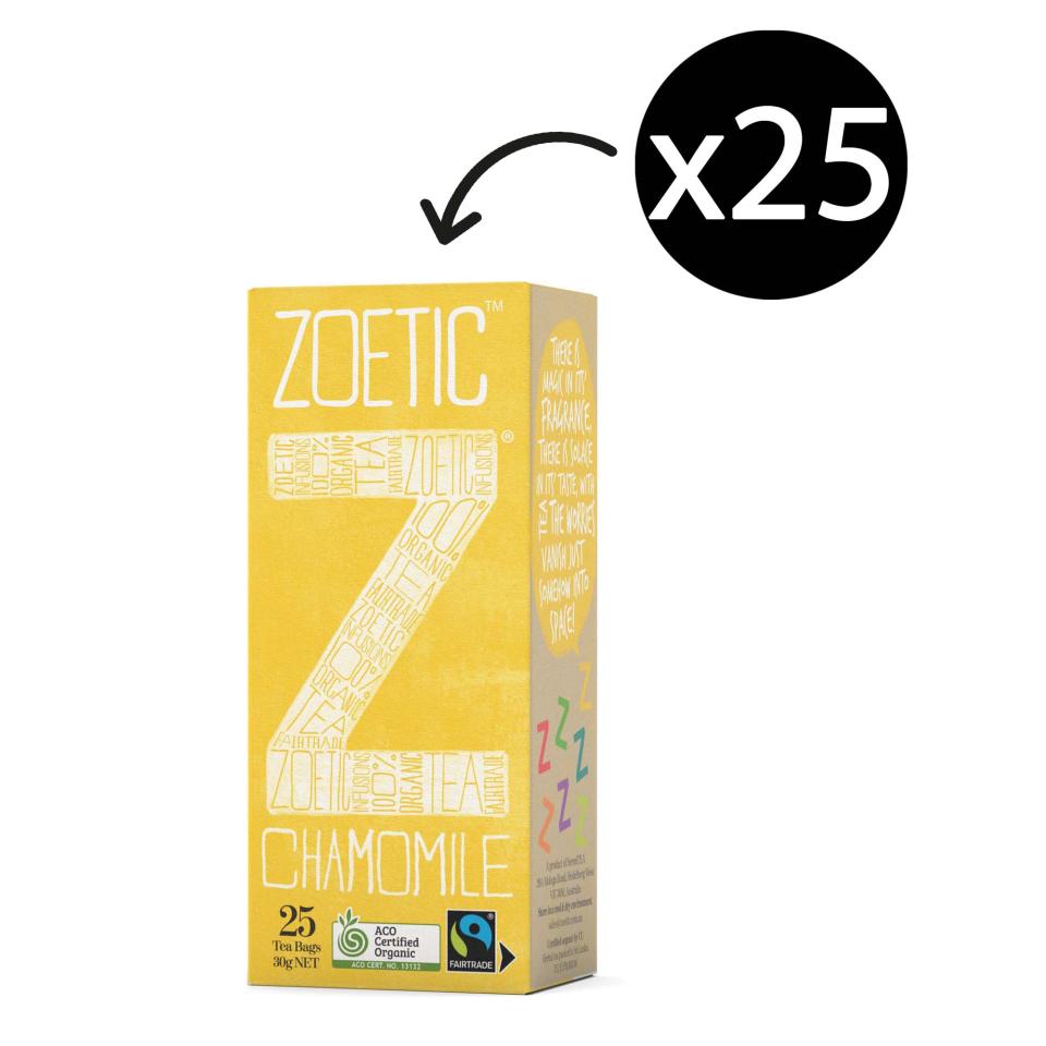 Zoetic Organic & Fairtrade Chamomile Tea Bags Pack 25