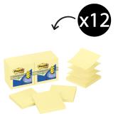 Post-It Sticky Notes Pop-Up Recyclable 76 x 76mm Yellow Pack 12