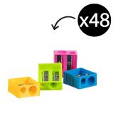 Celco Plastic Sharpener 2 Hole Assorted Colours Box 48