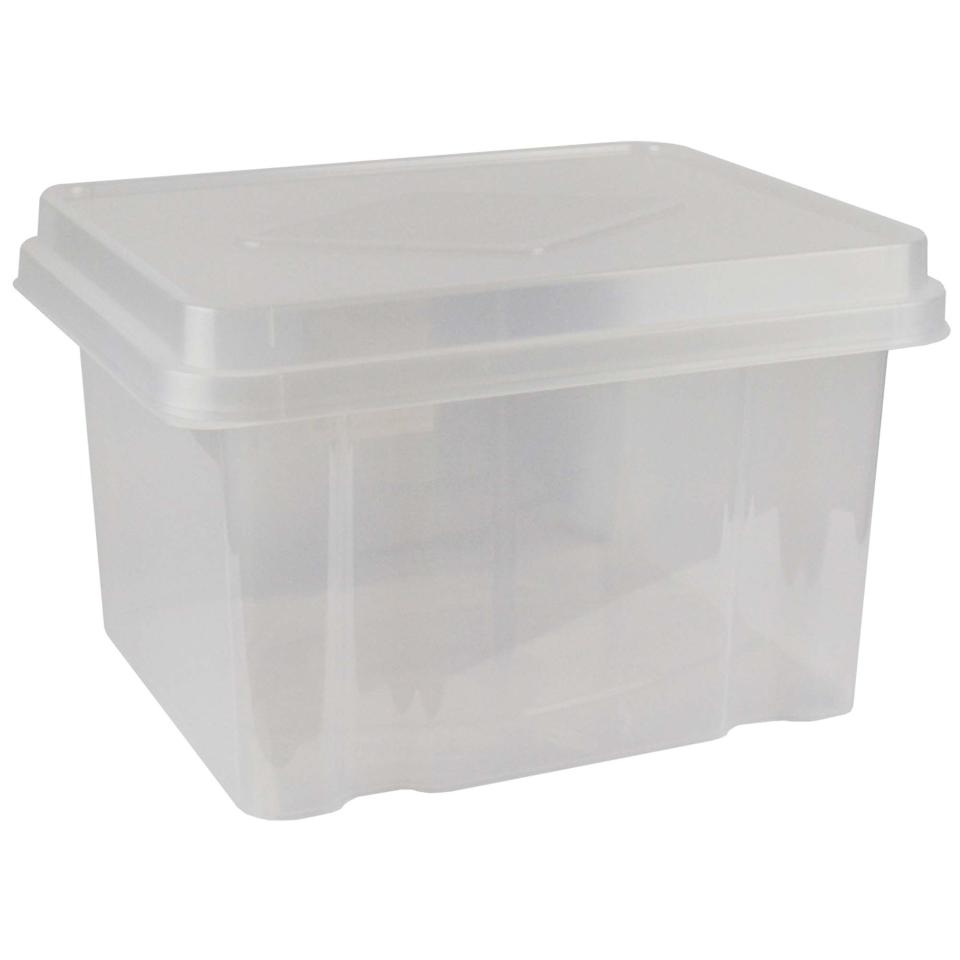 Italplast Storage Box Clear With Clear Lid 32L