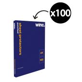 Winc Sheet Protector A4 Lightweight Clear Box 100
