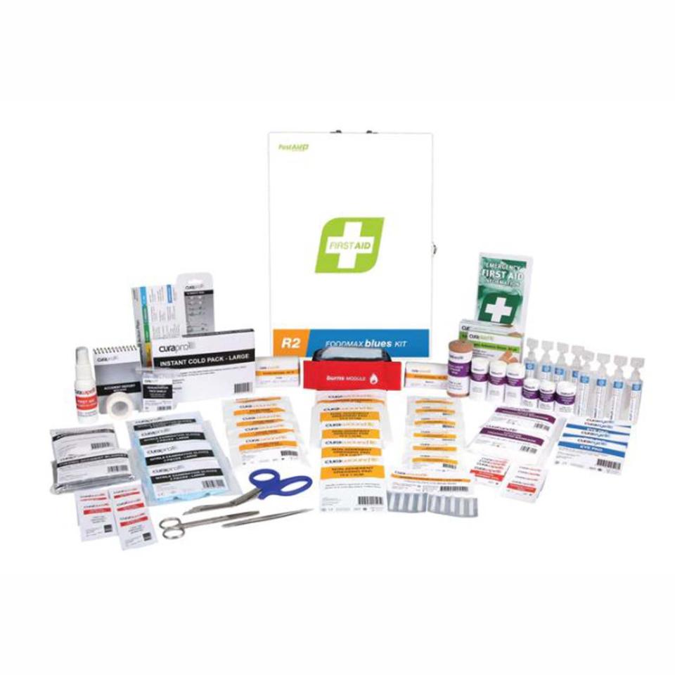 Fastaid First Aid Kit R2 Foodmax Blues Kit Metal Wall Cabinet Each